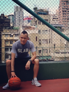 「SLAB（スラブ）のアイテム」を使った、BIG.J さん（メンズ・175cm）の夏コーディネート