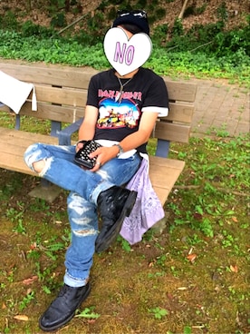 「DISCOVERED（ディスカバード）のアイテム（ブーツ）」を使った、Hanaさん（メンズ・172cm）の夏コーディネート