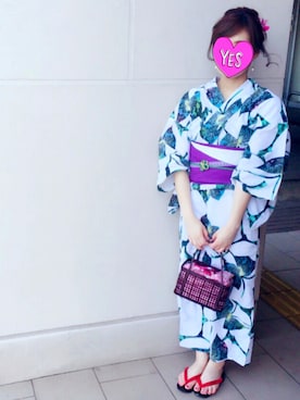 「アップヘア」｜「アイテム（その他）」を使った、Hanaさん（レディース・162cm）の夏コーディネート
