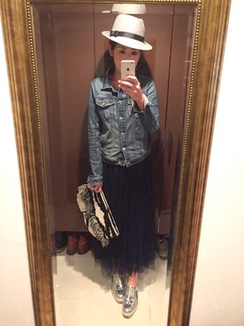 「FROMFIRST musee（フロムファーストミュゼ）のアイテム（帽子）」を使った、YOSHIさん（レディース・166cm）の秋コーディネート