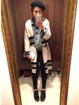 「TODAYFUL（トゥデイフル）のVintageトートバッグ（トートバッグ）」を使った、YOSHIさん（レディース・166cm）の秋コーディネート