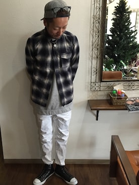 「N.HOOLYWOOD（N.ハリウッド）のアイテム（スウェット）」を使った、Li☆s_KENさん（メンズ・175cm）の冬コーディネート