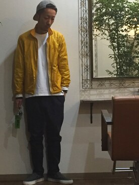 「SOPHNET.（ソフネット）のアイテム（ナイロンジャケット）」を使った、Li☆s_KENさん（メンズ・175cm）の冬コーディネート