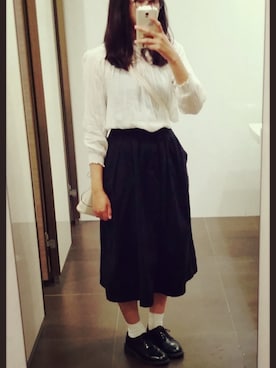 「アイテム（メガネ）」を使った、たまんさ。さん（レディース・164cm・10代）の秋コーディネート
