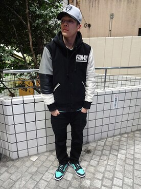 「 OAKLAND RAIDERS」｜kings1977さん（メンズ・177cm）の冬コーディネート