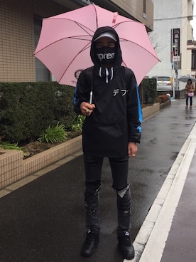 「Bape」｜「アイテム（その他アウター）」を使った、アスティカさん（メンズ・176cm）の冬コーディネート