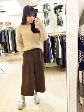 「minis mode（ミニモード）のアイテム」を使った、Katrina Leeさん（レディース・158cm）の冬コーディネート