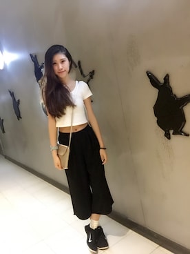 「Nike flyknit」｜Yumiさん（レディース・167cm）の夏コーディネート