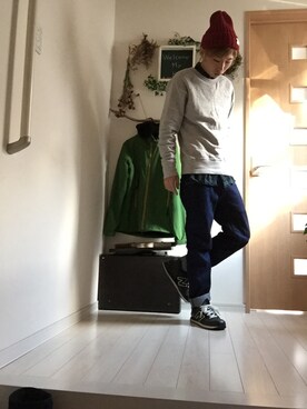 「LOWRYS FARM（ローリーズファーム）のアイテム（スタジャン）」を使った、かっちゃん。さん（メンズ・167cm）の秋コーディネート