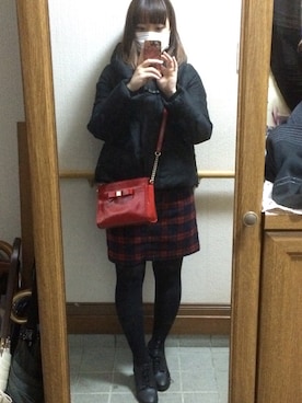 「MINIMUM（ミニマム）のアイテム（ダウンジャケット/コート）」を使った、193さん（レディース・153cm）の冬コーディネート