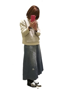 「NOMBRE IMPAIR（ノンブルアンペール）のアイテム（ニット/セーター）」を使った、kuriさん（レディース・161cm）の冬コーディネート