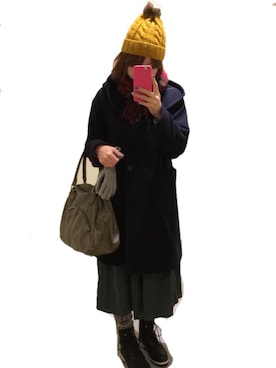 「nicholson&nicholson（ニコルソンアンドニコルソン）のアイテム（その他アウター）」を使った、kuriさん（レディース・161cm）の冬コーディネート