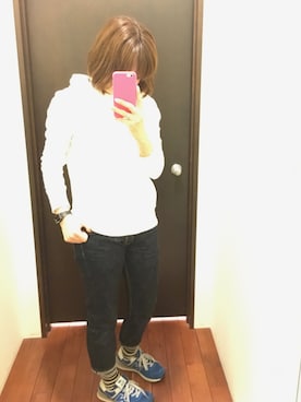 「NOMBRE IMPAIR（ノンブルアンペール）のアイテム（スウェット）」を使った、kuriさん（レディース・161cm）の春コーディネート