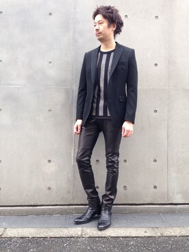 「テーラード」｜「アイテム（セットアップ）」を使った、OMIさん（メンズ・180cm）の春コーディネート