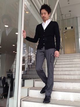 「グレーパンツ」｜OMIさん（メンズ・180cm）の春コーディネート