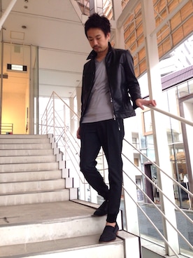 「5351 POUR LES FEMMES（ゴーサンゴーイチプールファム）のアイテム（パンツ）」を使った、OMIさん（メンズ・180cm）の秋コーディネート