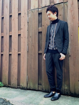 「リラックスコーデ」｜「アイテム（ジャケット/アウター）」を使った、OMIさん（メンズ・180cm）の秋コーディネート