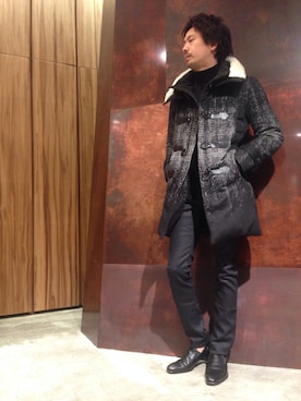 「5351 POUR LES HOMMES（ゴーサンゴーイチプールオム）のアイテム（ダウンジャケット/コート）」を使った、OMIさん（メンズ・180cm）の秋コーディネート