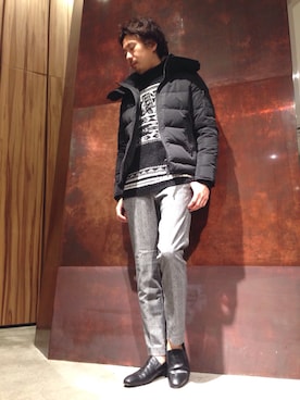 「5351 POUR LES HOMMES（ゴーサンゴーイチプールオム）のアイテム（ダウンジャケット/コート）」を使った、OMIさん（メンズ・180cm）の秋コーディネート