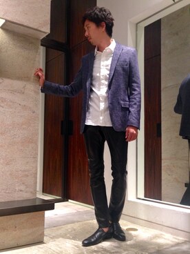 「5351POUR LES HOMMES ET LES FEMMES　（ゴーサンゴーイチプールオムエラファム）のアイテム」を使った、OMIさん（メンズ・180cm）の秋コーディネート