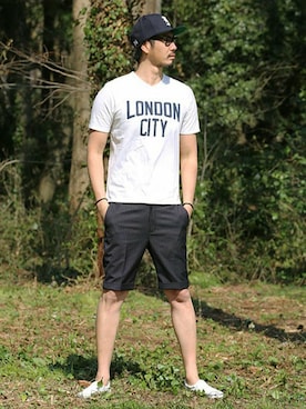 「お気に入りのTシャツ」｜JEEさん（メンズ・182cm）の春コーディネート