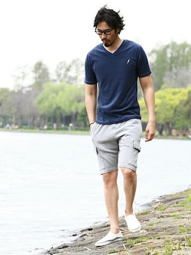 「お気に入りのTシャツ」｜JEEさん（メンズ・182cm）の春コーディネート