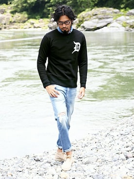 「LEE」｜JEEさん（メンズ・182cm）の夏コーディネート