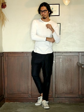 「ワッフル」｜JEEさん（メンズ・182cm）の春コーディネート