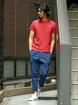 「インディゴデニム」｜JEEさん（メンズ・182cm）の春コーディネート