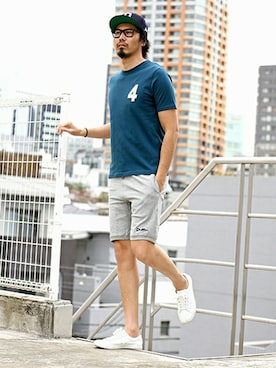 「Champion」｜JEEさん（メンズ・182cm）の夏コーディネート