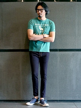 「インディゴデニム」｜JEEさん（メンズ・182cm）の春コーディネート