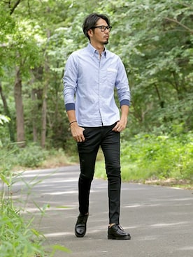 「リブ　」｜JEEさん（メンズ・182cm）の夏コーディネート