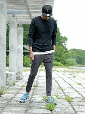 「ジョガーパンツ」｜JEEさん（メンズ・182cm）の夏コーディネート