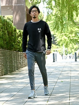 「ジョガーパンツ」｜JEEさん（メンズ・182cm）の秋コーディネート