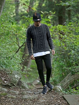 「ジョガーパンツ」｜JEEさん（メンズ・182cm）の秋コーディネート