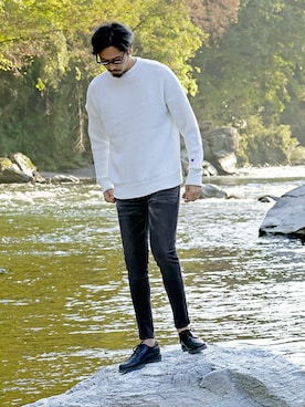 Champion チャンピオン の Champion Duffer Drop Shoulder Waffle Sweat チャンピオンスウェット スウェット Wear