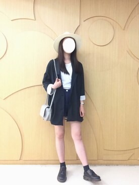 「MONKI（モンキ）のアイテム（テーラードジャケット）」を使った、Awakkさん（レディース・159cm）の春コーディネート