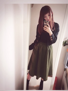 「アイテム（デニムジャケット）」を使った、miyukiさん（レディース・170cm・20代）の秋コーディネート