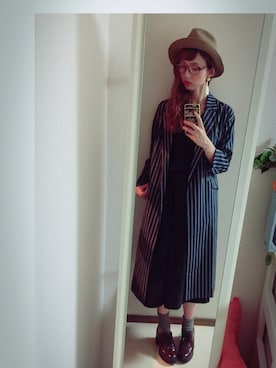 「アイテム（チェスターコート）」を使った、miyukiさん（レディース・170cm）の秋コーディネート