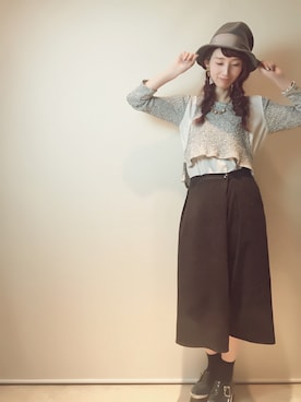 「アイテム（帽子）」を使った、miyukiさん（レディース・170cm・20代）の春コーディネート