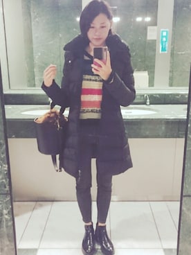 「SNIDEL（スナイデル）のサイドゴアブーツ（ブーツ）」を使った、☺S☺さん（レディース・157cm）の冬コーディネート