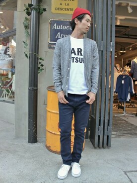 「EDIFICE（エディフィス）のアイテム（ニットキャップ/ビーニー）」を使った、417ｂｙEDIFICE新宿店スタッフAさん（メンズ・172cm）の秋コーディネート