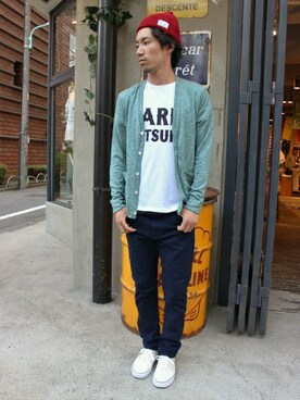 「EDIFICE（エディフィス）のアイテム（ニットキャップ/ビーニー）」を使った、417ｂｙEDIFICE新宿店スタッフAさん（メンズ・172cm）の秋コーディネート