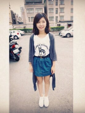 「PAZZO」｜「アイテム（ピーコート）」を使った、Christinaさん（レディース・157cm）の夏コーディネート