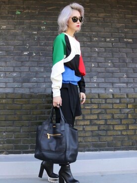 「アイテム（スウェット、その他）」を使った、對兒®さん（レディース・165cm）の冬コーディネート