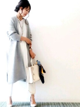「GU（ジーユー）のアイテム（その他アウター）」を使った、𝓅𝑜𝒸𝑜さん（レディース・156cm）の秋コーディネート