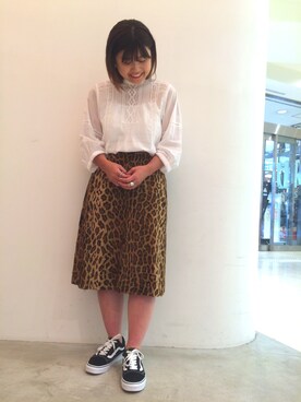 「BEAUTY&YOUTH UNITED ARROWS（ビューティーアンドユースユナイテッドアローズ）のアイテム（トップス、ホワイト系）」を使った、Asami Katsubeさん（レディース・160cm）の夏コーディネート