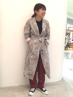 「BEAUTY&YOUTH UNITED ARROWS（ビューティーアンドユースユナイテッドアローズ）の【別注】＜SLIC SLIC＞ベーシックノースリーブ◆（Tシャツ/カットソー、ブラック系）」を使った、Asami Katsubeさん（レディース・160cm）の夏コーディネート