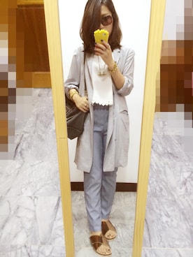 「DRESS CODE（ドレスコード）のアイテム」を使った、Mia Chenさん（レディース・155cm）の夏コーディネート