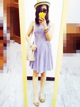 「DRESS CODE（ドレスコード）のアイテム」を使った、Mia Chenさん（レディース・155cm）の夏コーディネート